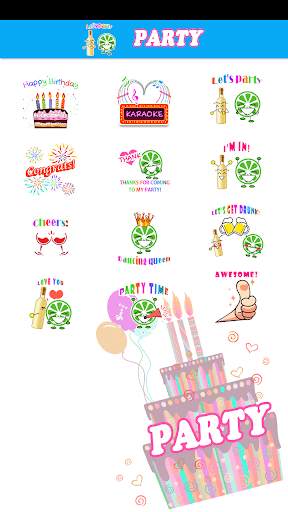 Party Sticker GIF Free screenshot 2