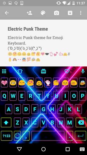 Color Neon Emoji Keyboard screenshot 1