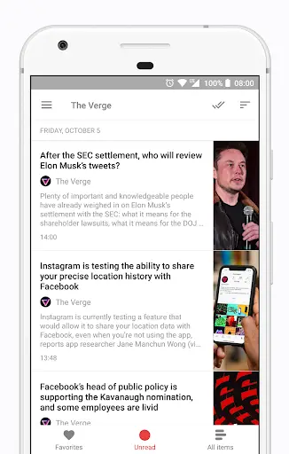 Readably - RSS | Feedbin, Inoreader and Fever API screenshot 1