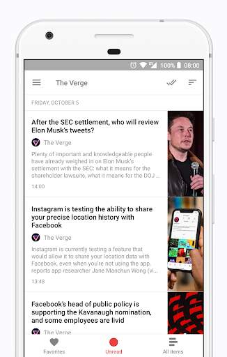 Readably - RSS | Feedbin, Inoreader and Fever API screenshot 1