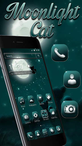 Moonlight Cat Android Theme screenshot 3
