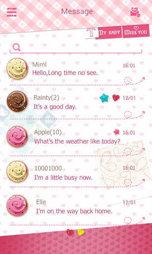 (FREE) GO SMS LOVE YOU THEME screenshot 3