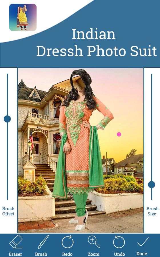 Indian Dress Photo Suit 4 تصوير الشاشة