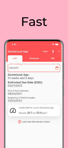Gestational Age (baby's age) screenshot 1