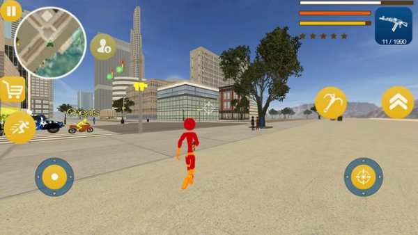 Amazing Iron Stickman Rope Hero Neon Gangstar Hero screenshot 6