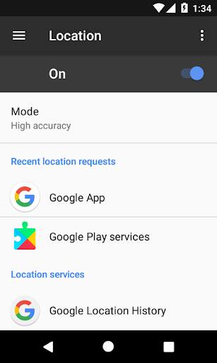 Location Settings screenshot 2