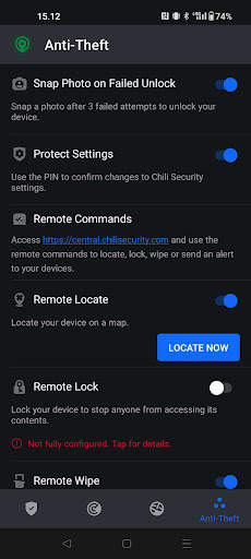 Chili Security for Android screenshot 6