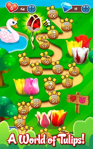 Tulip Crush 🌷 Match 3 Beautifully 🐝 Flower Game screenshot 4