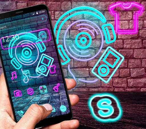 Neon Music Launcher Theme🎧 screenshot 4