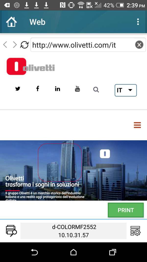 Olivetti Mobile Print screenshot 2