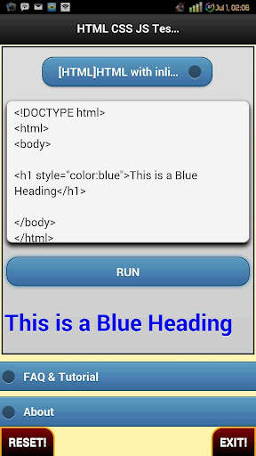 Html Css JS Tester   Example screenshot 3