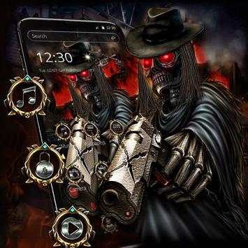 Horror Ghost Skull Gun Theme screenshot 1