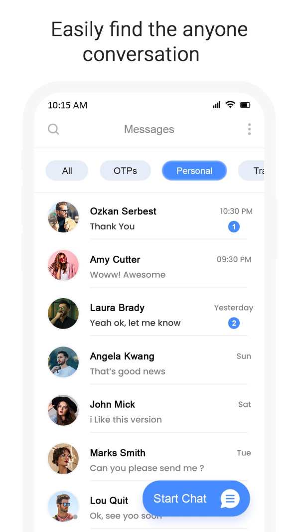 Messages screenshot 1