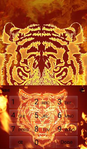 Fire Tiger Keyboard Wallpaper screenshot 5