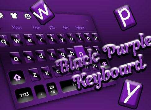 Simple Black Purple Keyboard Theme screenshot 6