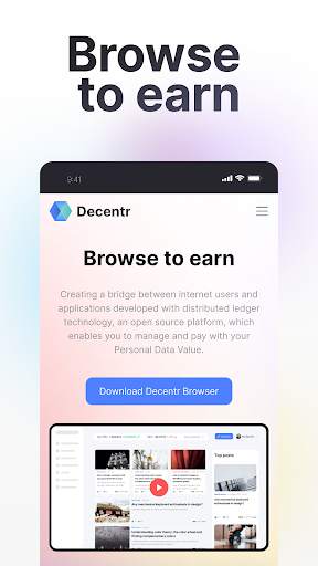 Decentr Mobile Browser screenshot 1