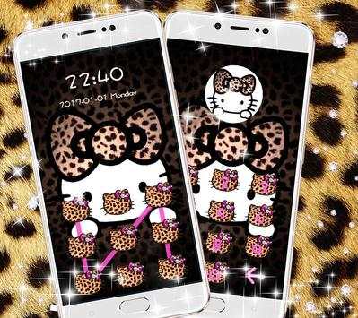 Yellow Leopard Kitty Diamond Themes screenshot 1