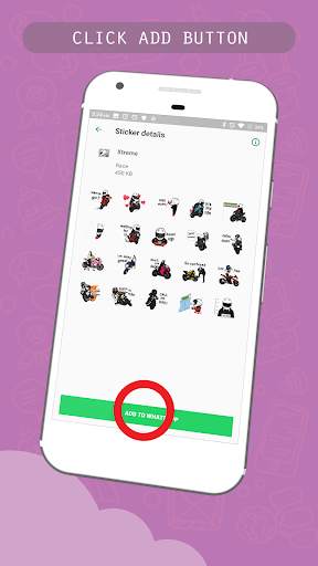Motorbike Rider Sticker for WhatsApp Messenger screenshot 3