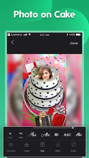 Birthday wishes song photo frame cake on photo screenshot 5
