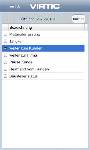 virTime - VIRTIC Mobile Zeiterfassung screenshot 3