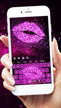 Glossy Lavender Lips keyboard theme screenshot 1