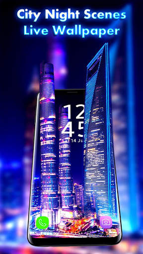 City Night Scenery APUS Live Wallpaper screenshot 1