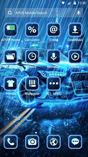 Speedy neon car APUS Launcher theme screenshot 2