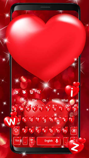Red Heart Love Keyboard screenshot 1