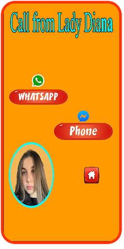 Funny  Lady Diana Fake call  simulation screenshot 2