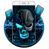 Neon Skull Technology Keyboard icon