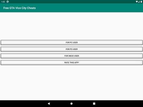 Free Cheats for GTA Vice City screenshot 2