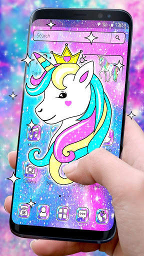 Cute Galaxy Unicorn Launcher Theme screenshot 4