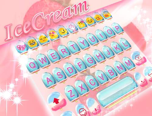 Ice cream Emoji Keyboard Theme screenshot 5