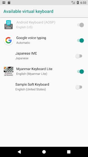 Myanmar Keyboard Lite screenshot 2