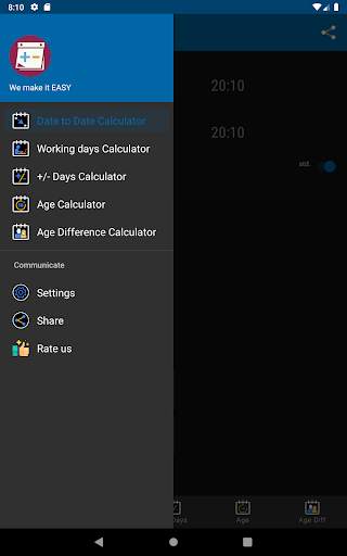 Date Calculator 10 تصوير الشاشة