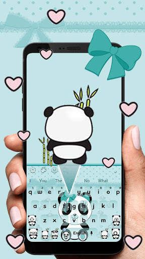 Kawaii Baby Panda Keyboard Theme screenshot 2
