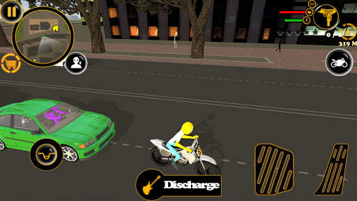 Simon Flying Stickman Rope Hero: Crime City स्क्रीनशॉट 2