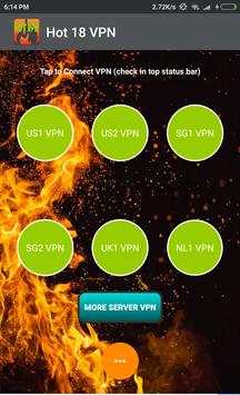 Hot 18 VPN - Free Real VPN screenshot 2