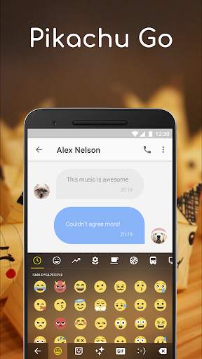 Cute Keyboard Theme for Pikashu screenshot 1