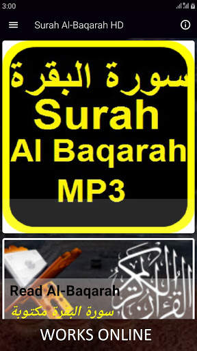Surah Al Baqarah MP3 - ONLINE VERSION screenshot 1