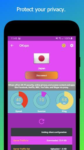 OK VPN - High Speed, Unlimited, Free. screenshot 2