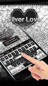 Silver Love Keyboard screenshot 2