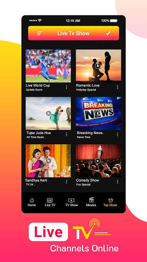 Live TV All Channels Free Online Guide 4 تصوير الشاشة