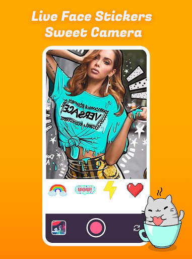 Live Face Stickers Sweet Camera screenshot 6
