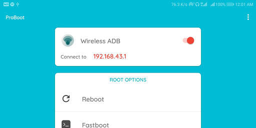 Wireless ADB , Advanced Reboot  (Root recommended) screenshot 5