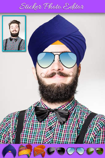 Funny Face and Turban Stickers Photo Editor screenshot 5