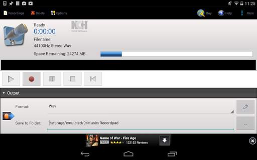 RecordPad Audio Recorder Free screenshot 1