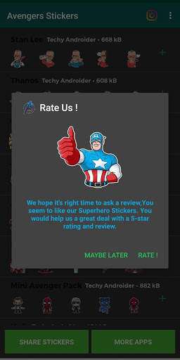 Avengers (Superhero) Stickers For WhatsApp screenshot 5