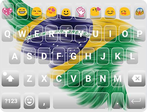 Brazil Emoji Keyboard Skin screenshot 6