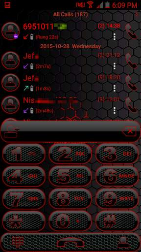 Theme Space Red RocketDial screenshot 1
